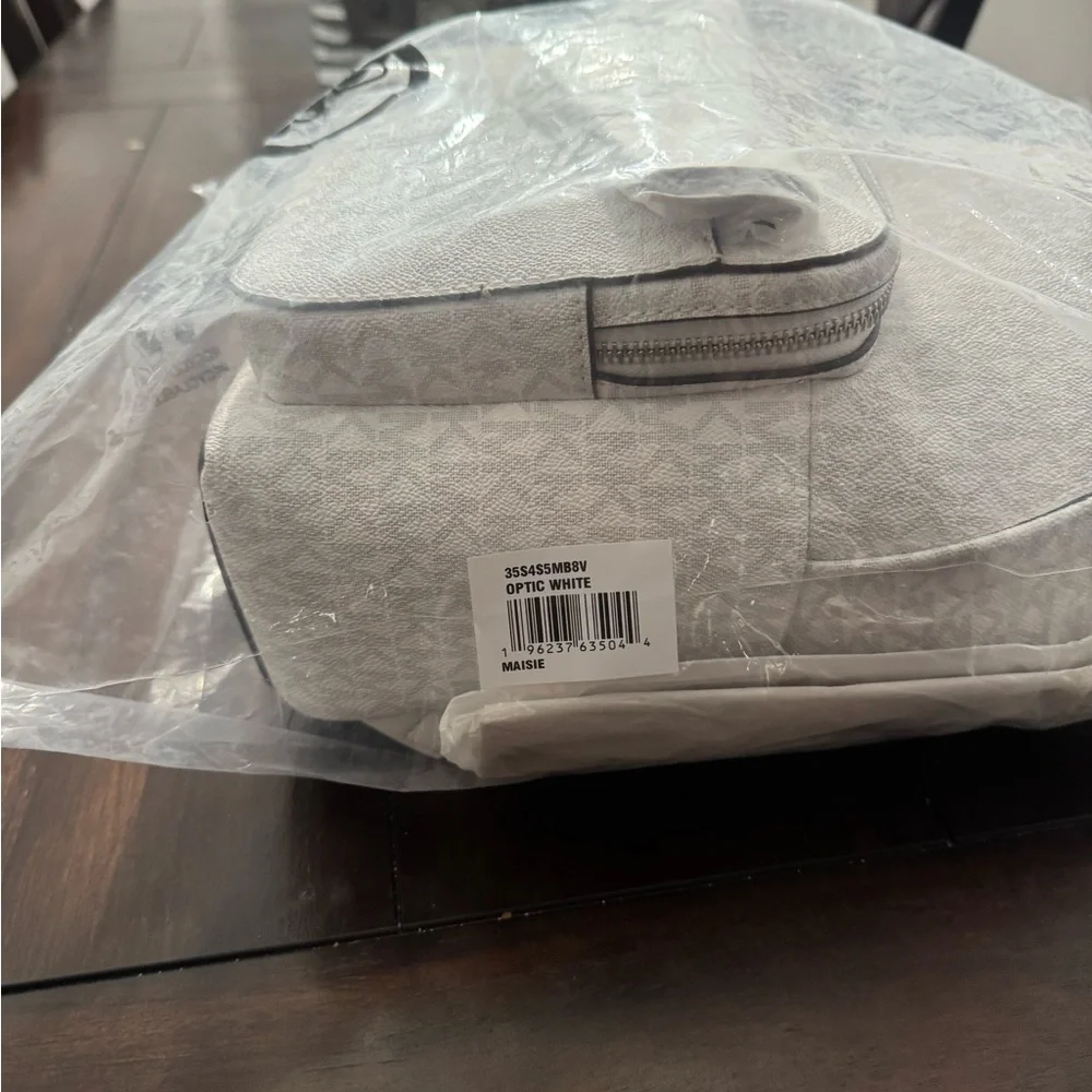 White Monogram Backpack - Picture 2 of 4